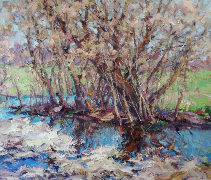 Oil painting Warm spring day Alexander Nikolaevich Cherednichenko