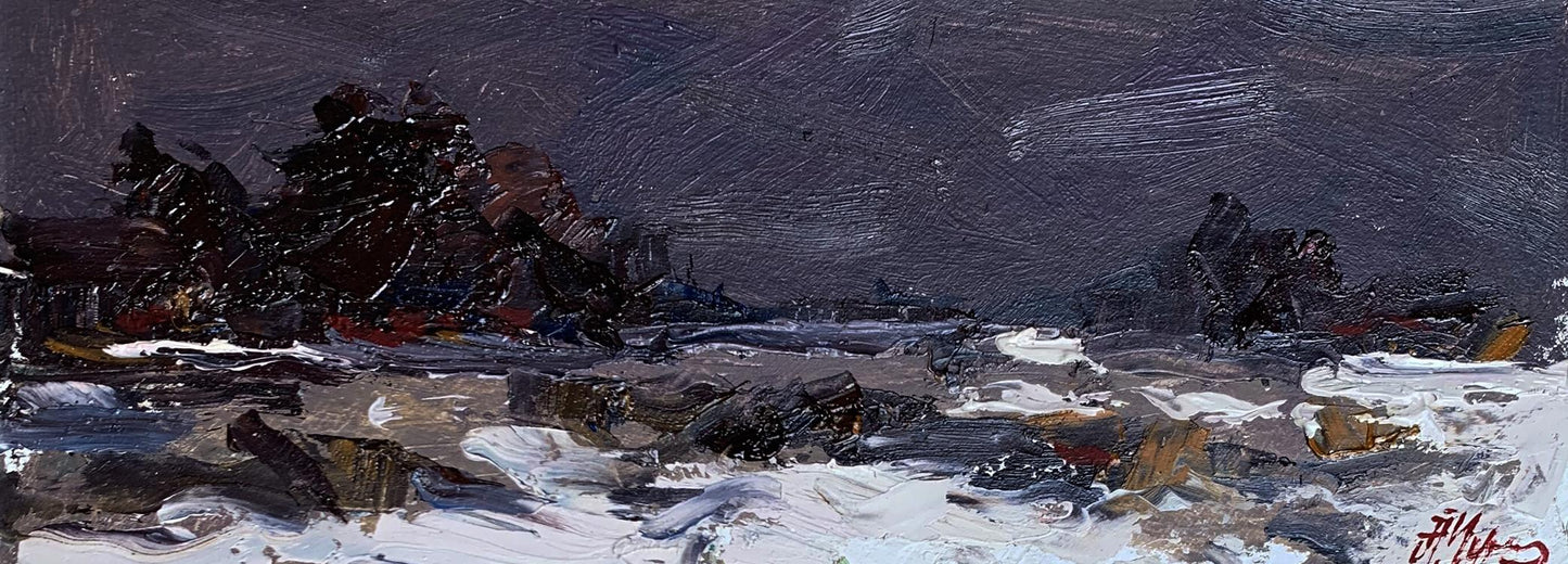 Oil painting Winter silence Oleksiyander Cherednichenko