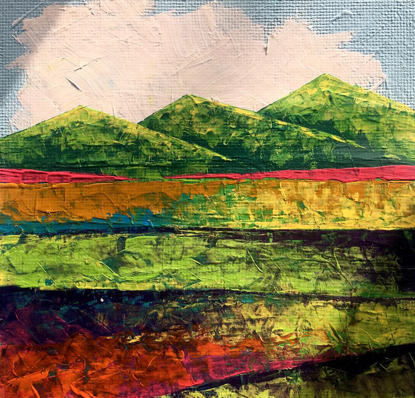 Oil painting In the summer mountains Zadorozhnya V. V.