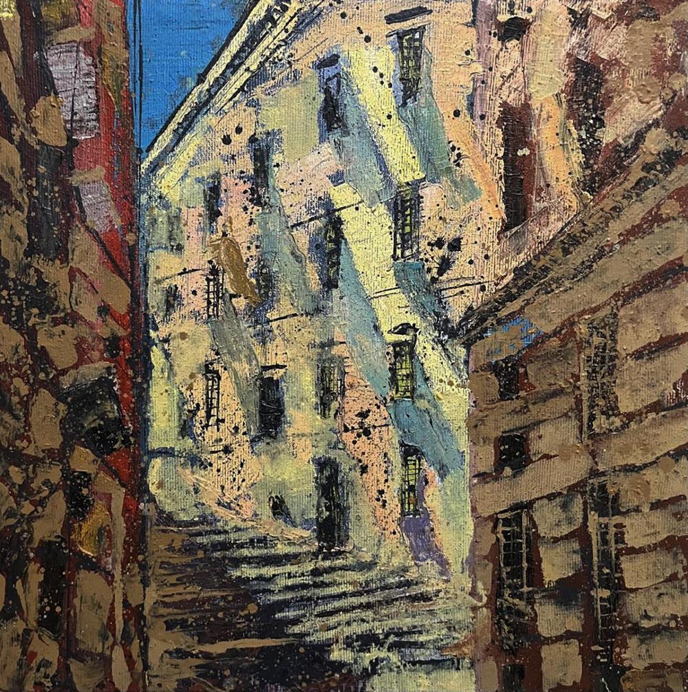 Oil painting Some street Serhiy Kovalev