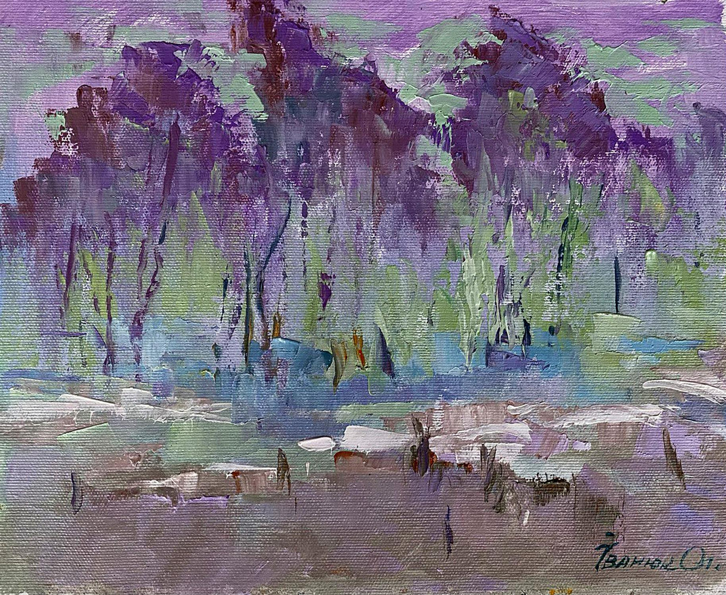 Oil painting Spring Nature Landscape
