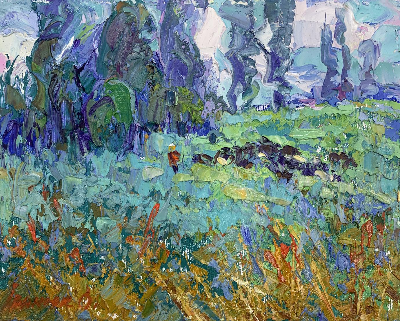 Oil painting Dew herbs Alex Ivanyuk