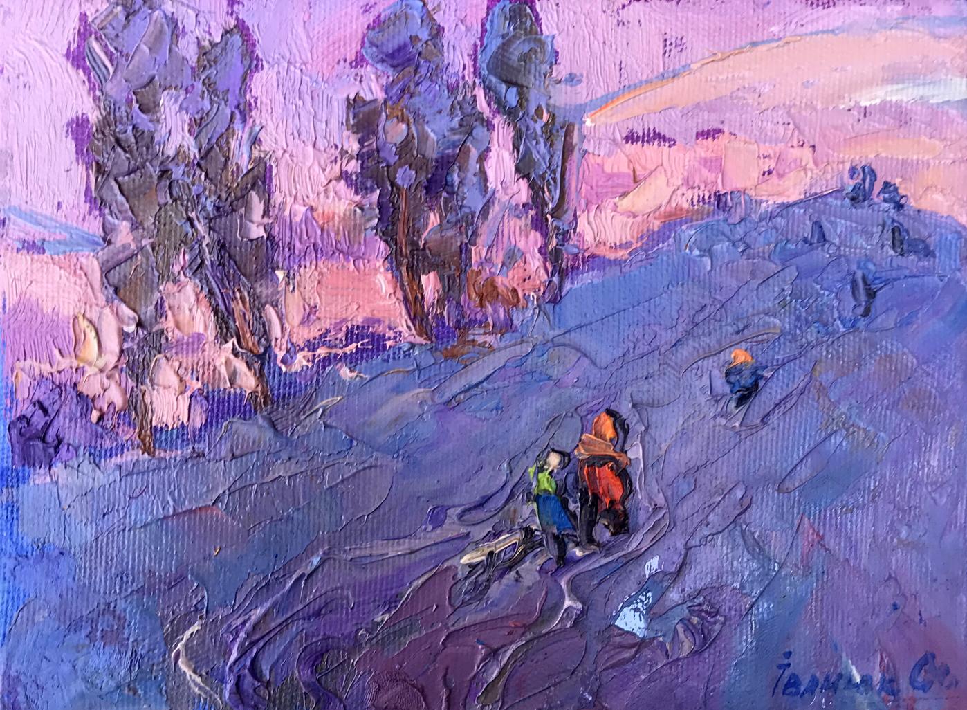 Oil painting Until late Alex Ivanyuk