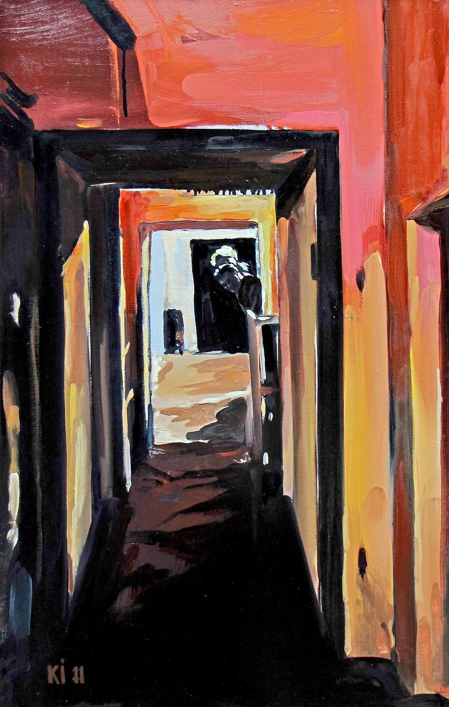 Oil painting Who's there Igor Konovalov