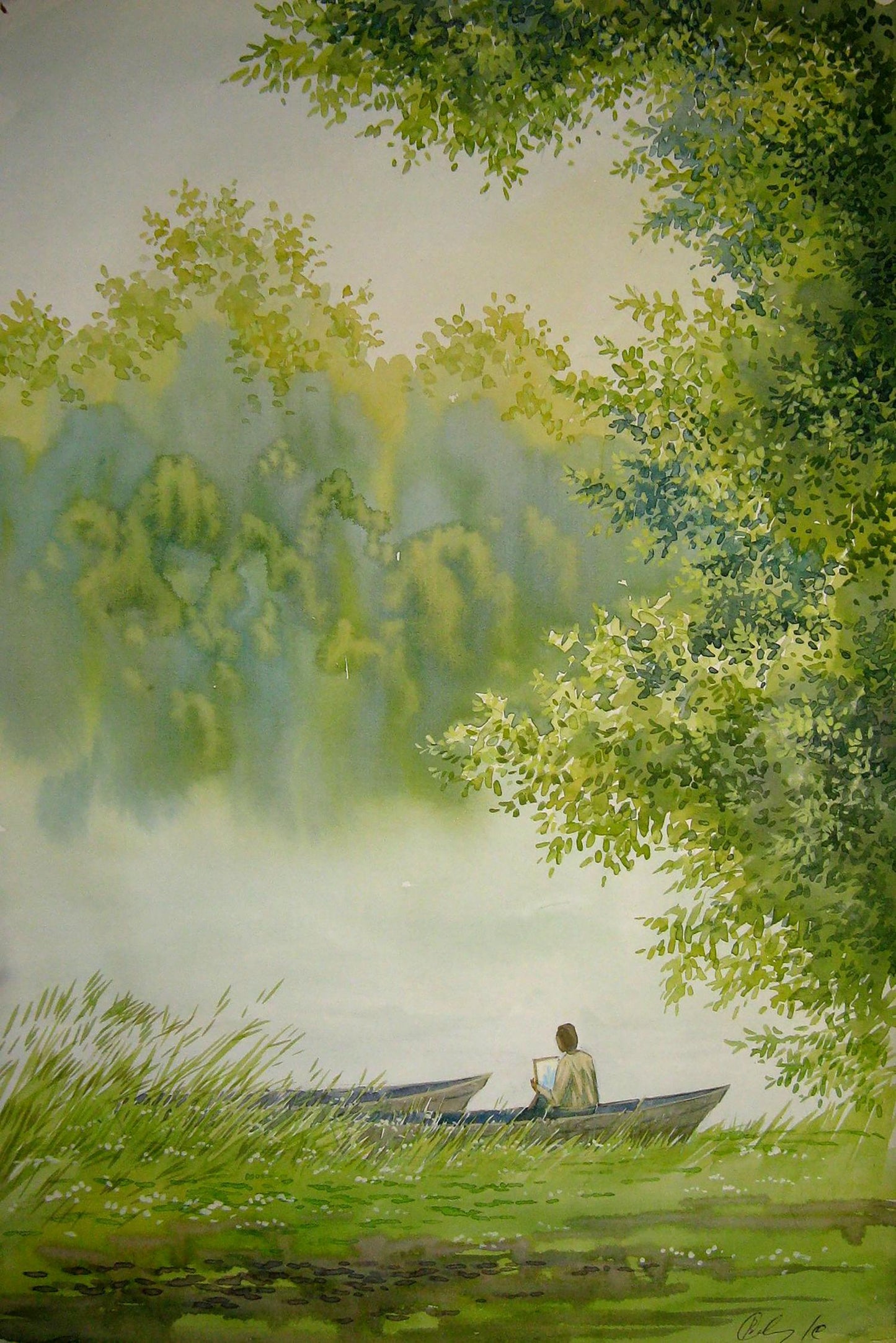 Watercolor painting May morning Savenets Valery