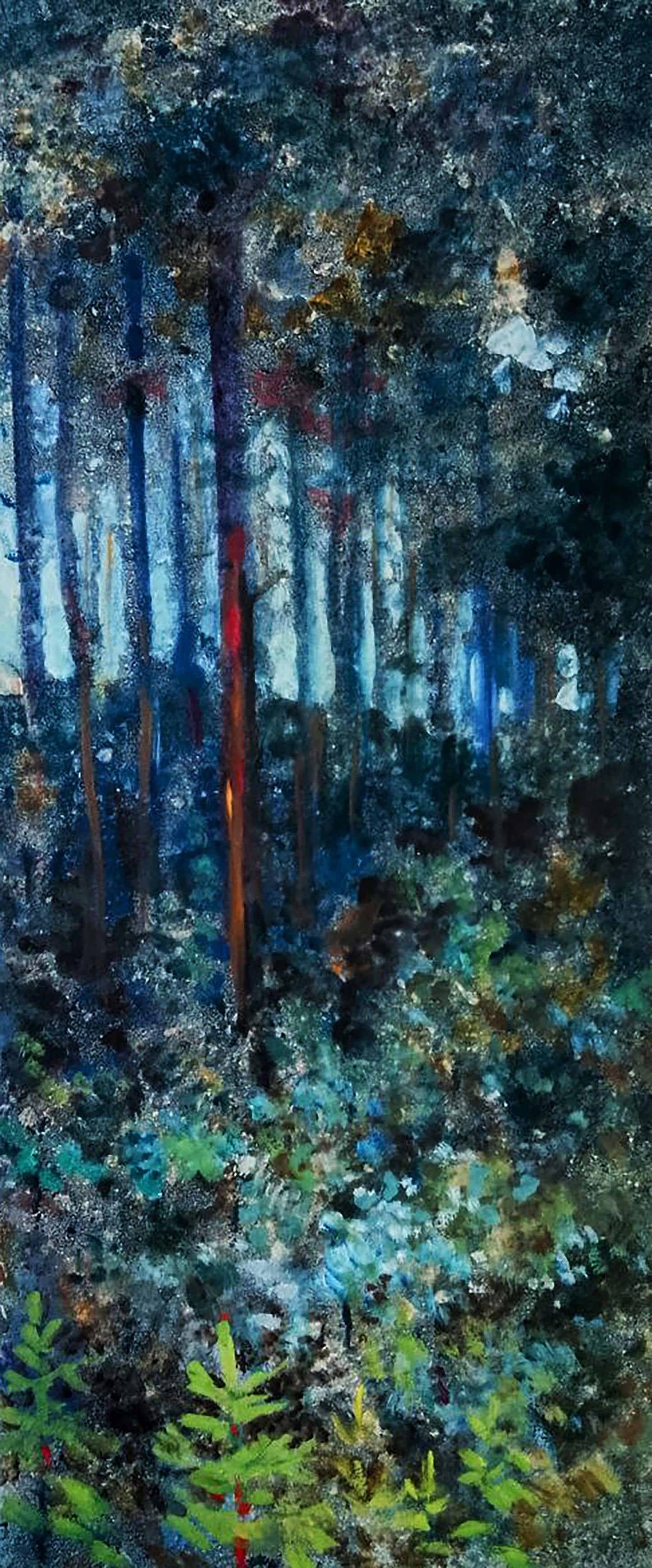 Oil painting Twilight in the forest Anatolii Duhnevich