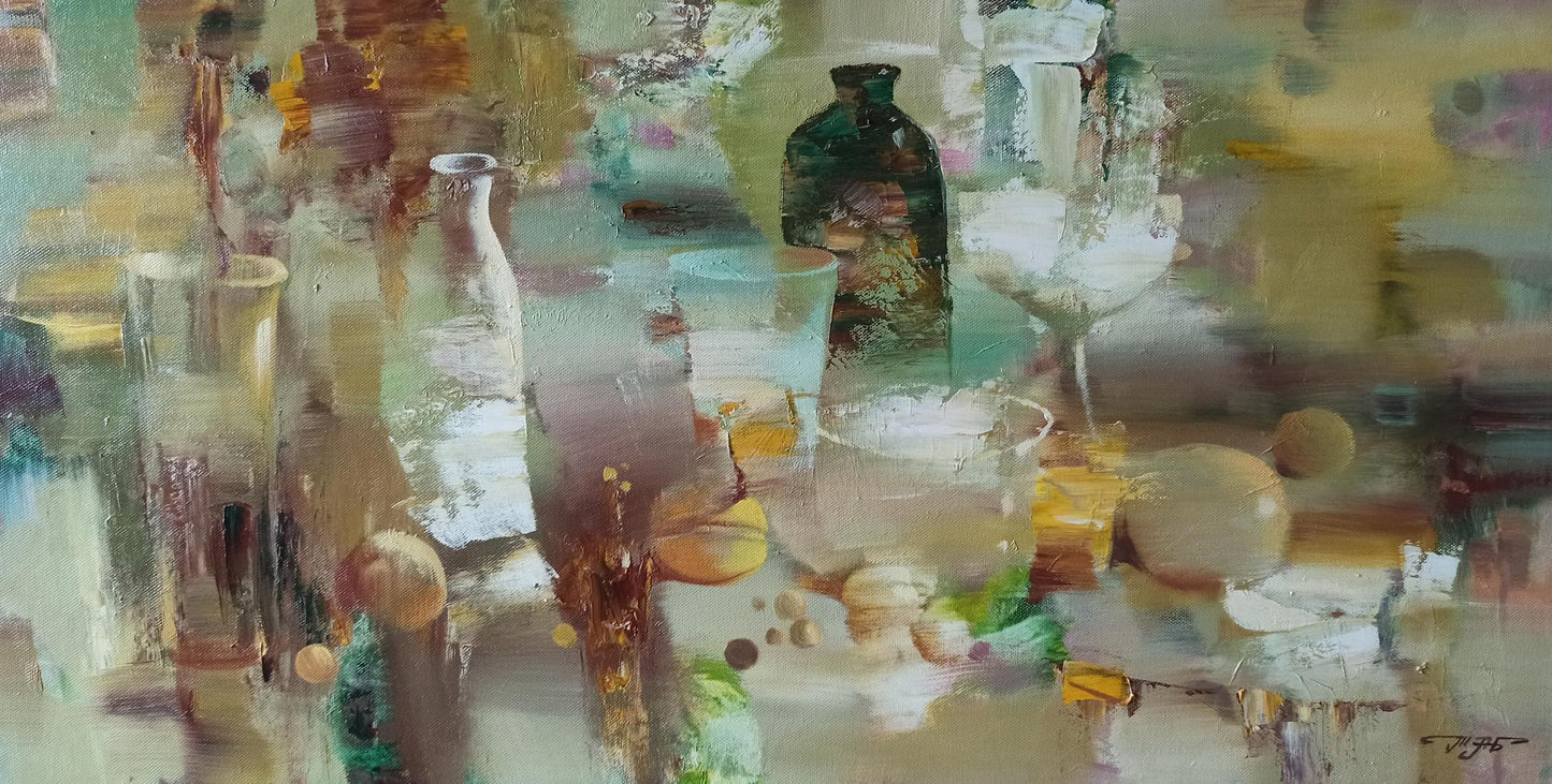 Abstract oil painting Bounty of the Table Anatoly Tarabanov