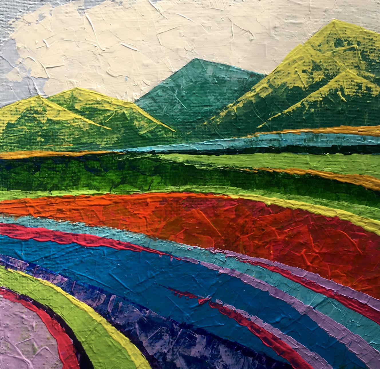 Oil painting Big mountains V. Zadorozhnya