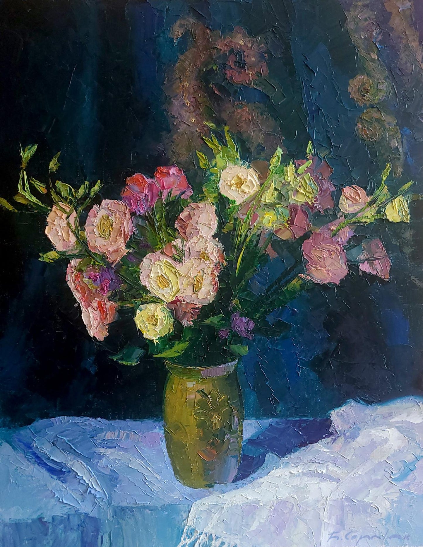 Oil painting Eustoma Boris Serdyuk
