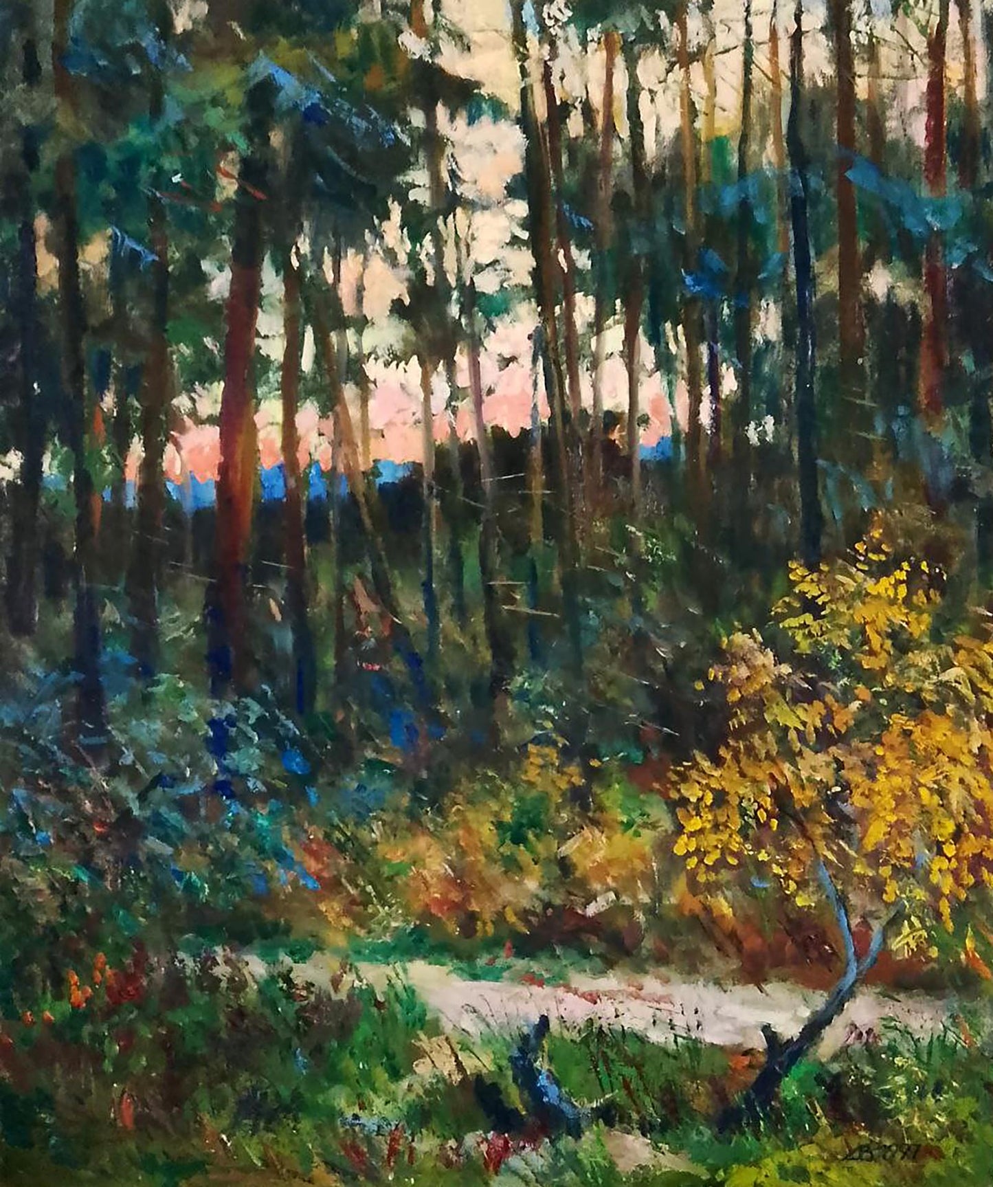 Oil painting Orange Sunset Anatolii Duhnevich
