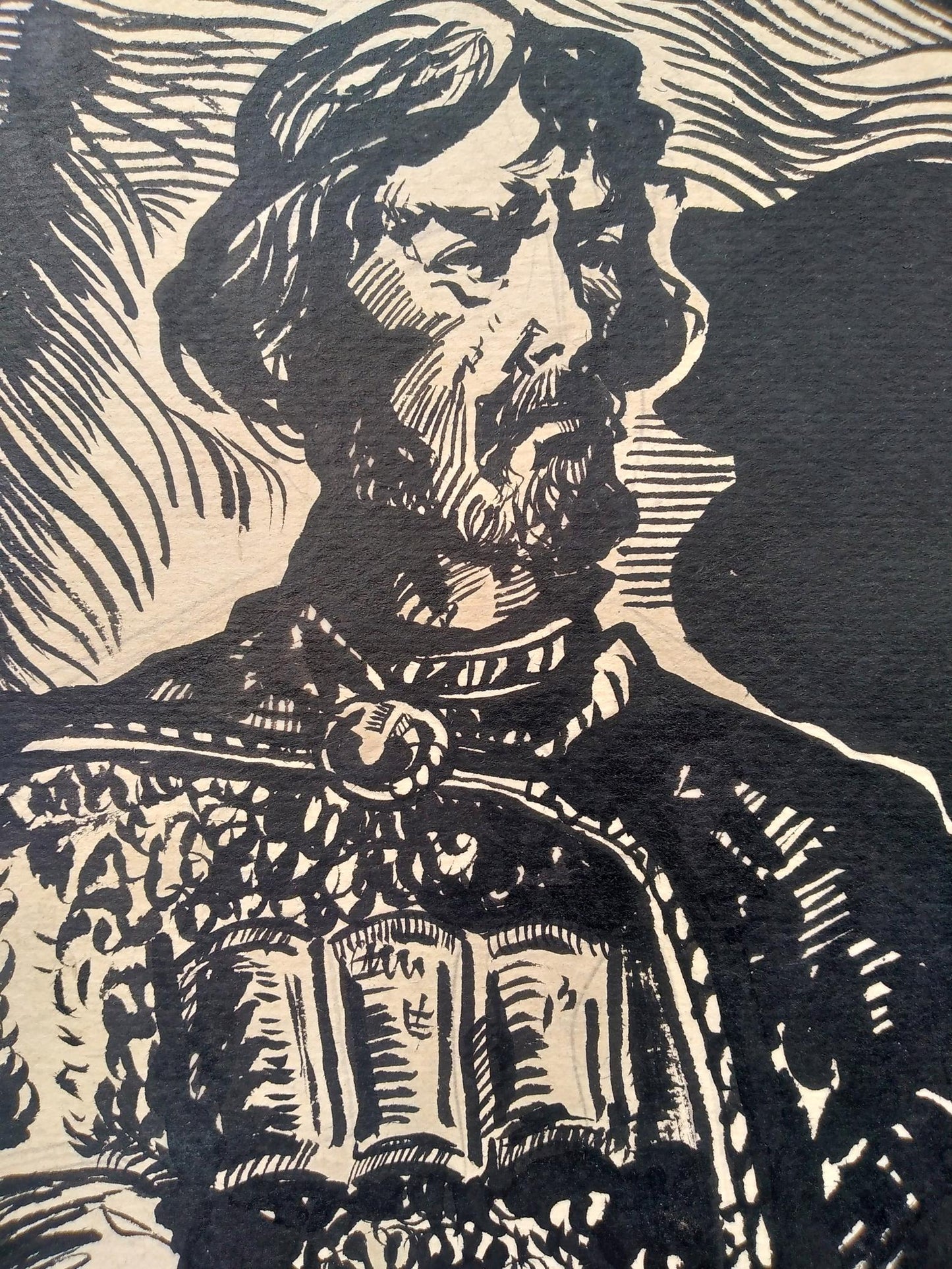 Prince Vladimir's Portrait in ink by Oleg Arkad'yevich Litvinov