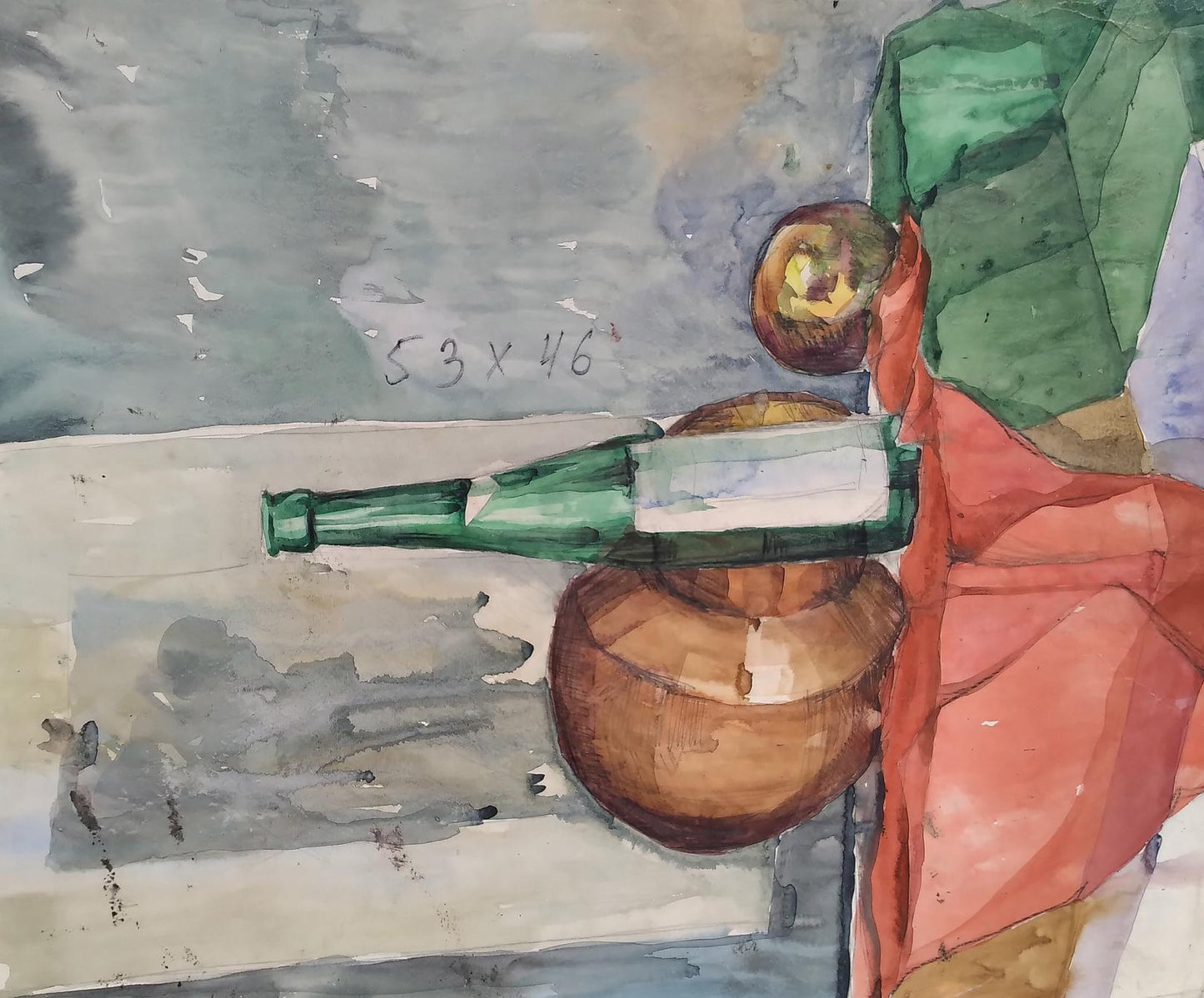 Watercolor painting It's starting to rain Litvinov Oleg Arkad'yevich