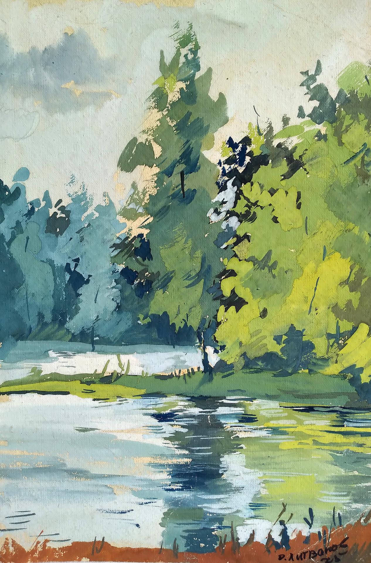 Painting Lake in the forest Litvinov Oleg Arkad'yevich