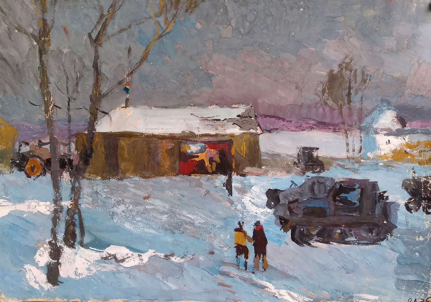 Painting Snow clearing Litvinov Oleg Arkad'yevich