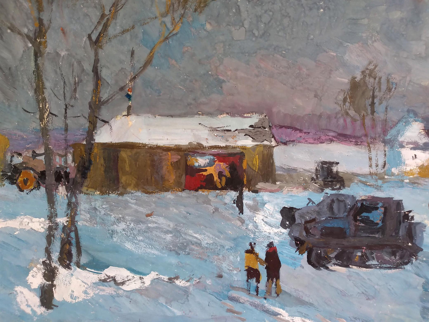 Painting Snow clearing Litvinov Oleg Arkad'yevich