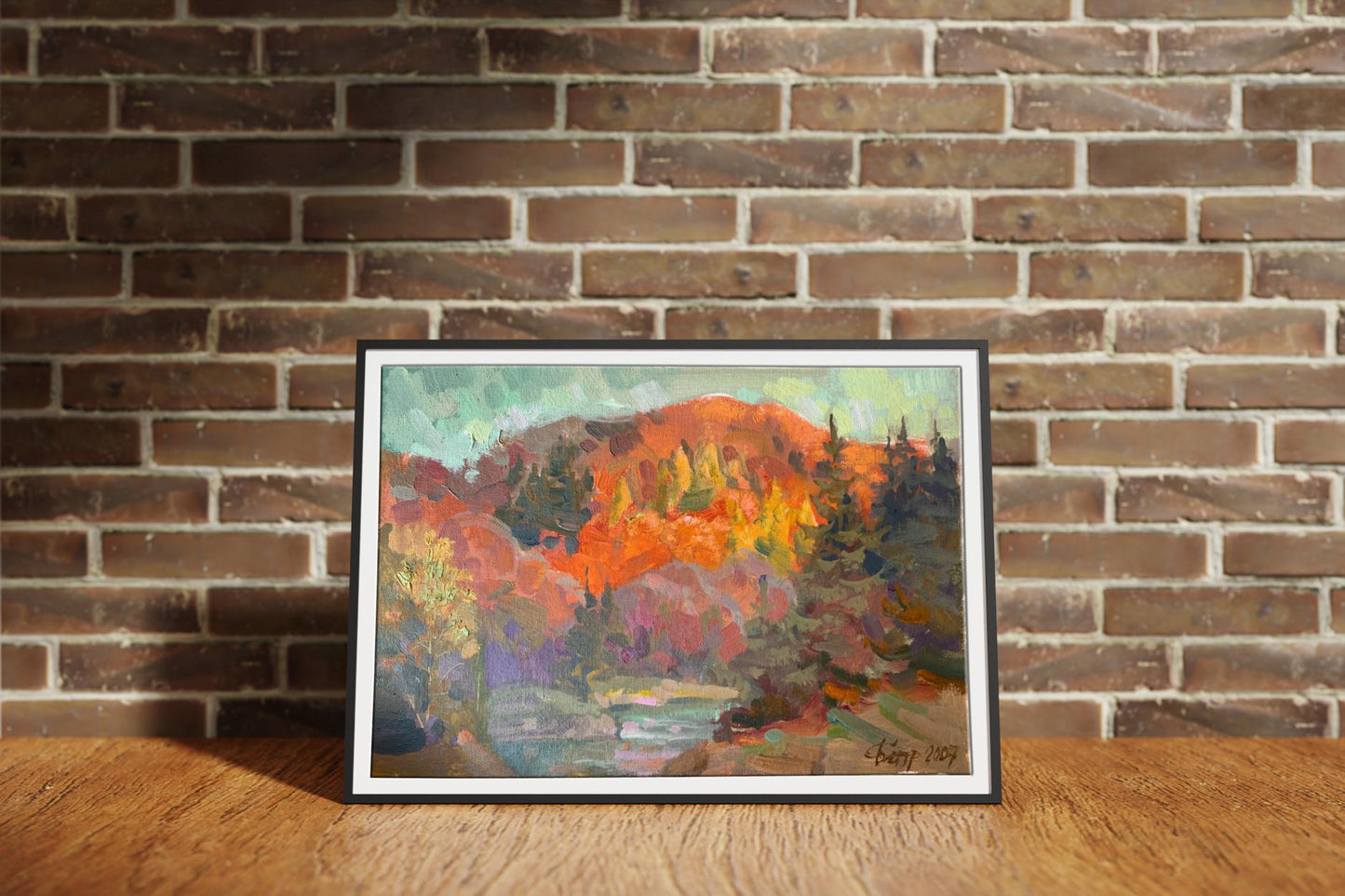Oil painting Autumn mountains Batrakov Vladimir Grigorievich