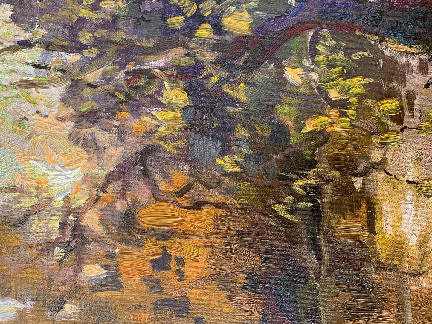 Oil painting Evening landscape Vladimir Batrakov