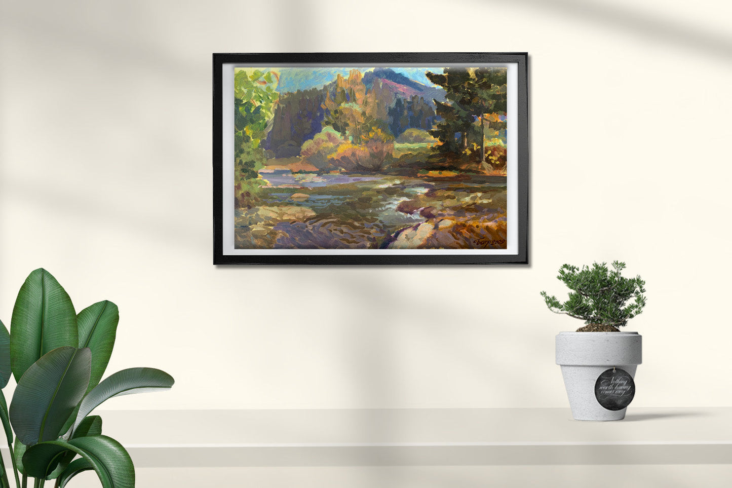 Oil painting Autumn river Batrakov Vladimir Grigorievich