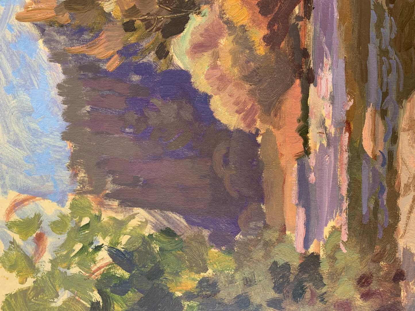 Oil painting Autumn river Batrakov Vladimir Grigorievich