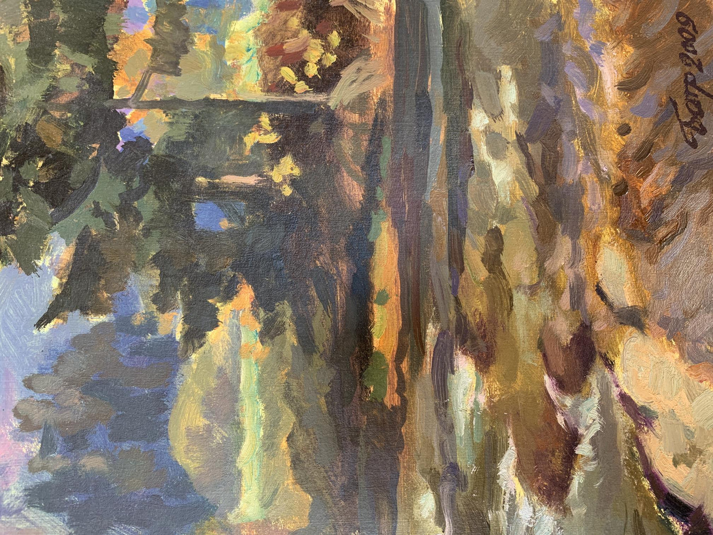 Oil painting Autumn river Batrakov Vladimir Grigorievich