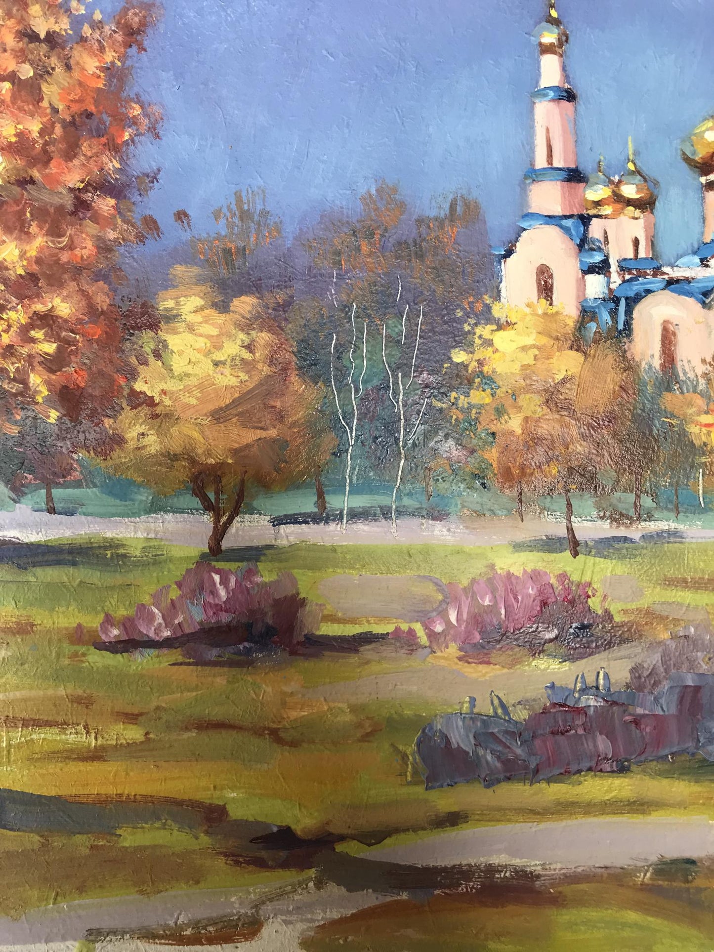 Oil painting Church landscape Kuzeminsky Nikolay Borisovich