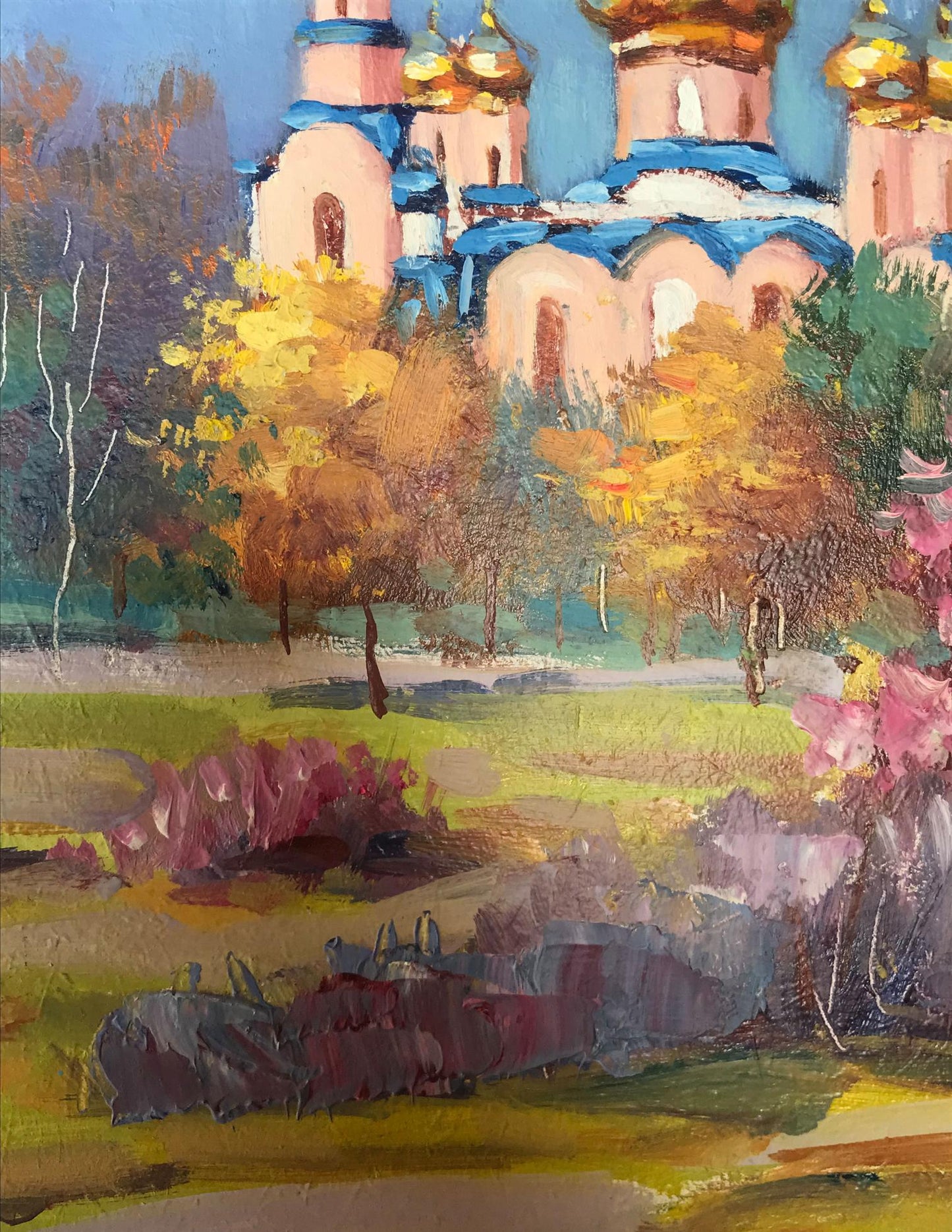 Oil painting Church landscape Kuzeminsky Nikolay Borisovich