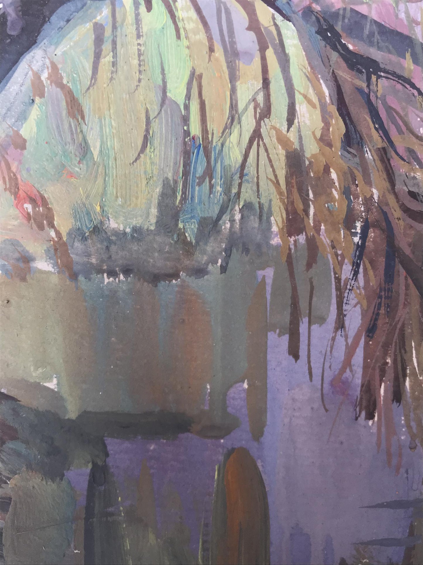 Oil painting By the river Unknown artist