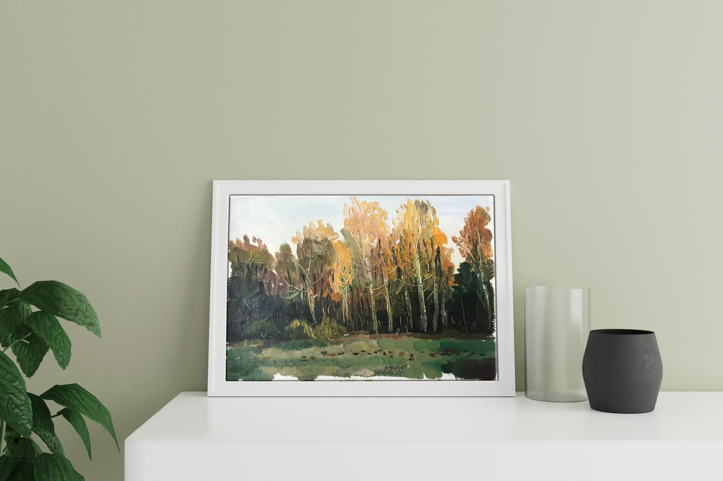 Oil painting Gold autumn Unknown artist