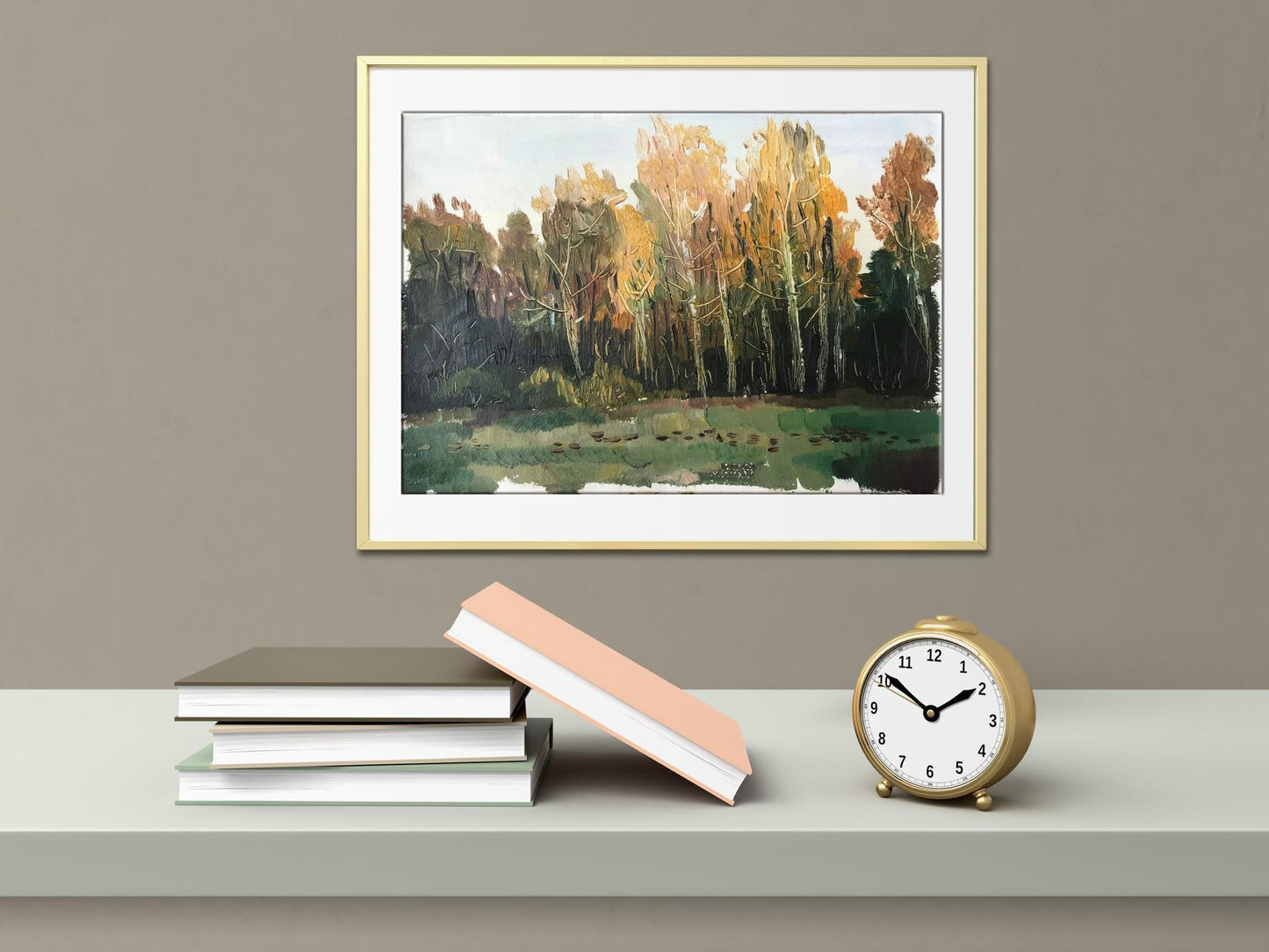 Oil painting Gold autumn Unknown artist