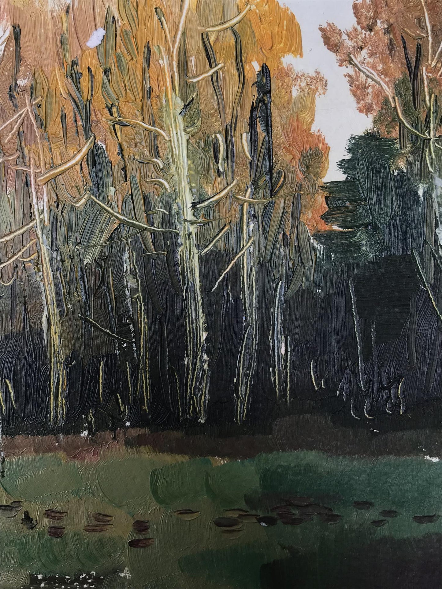 Oil painting Gold autumn Unknown artist