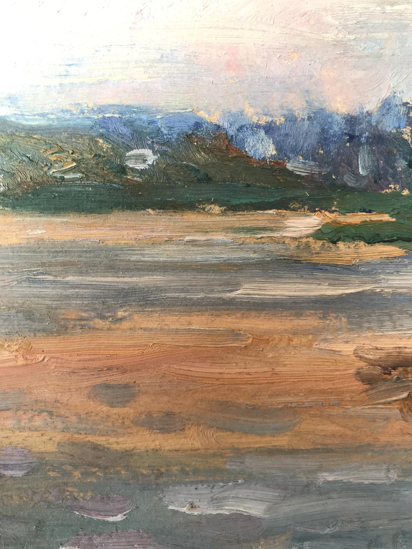 Oil painting By the evening Unknown artist