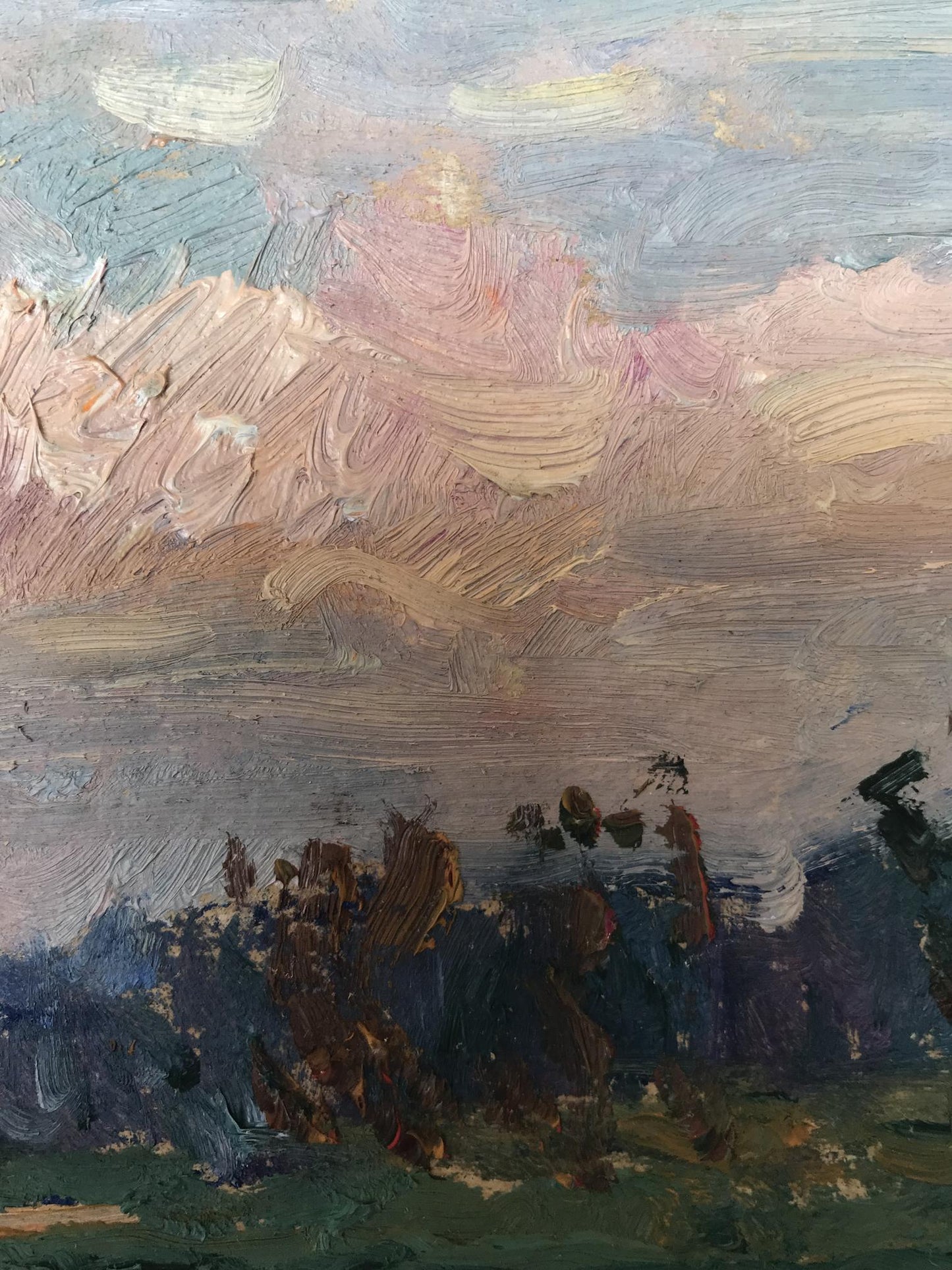 Oil painting By the evening Unknown artist