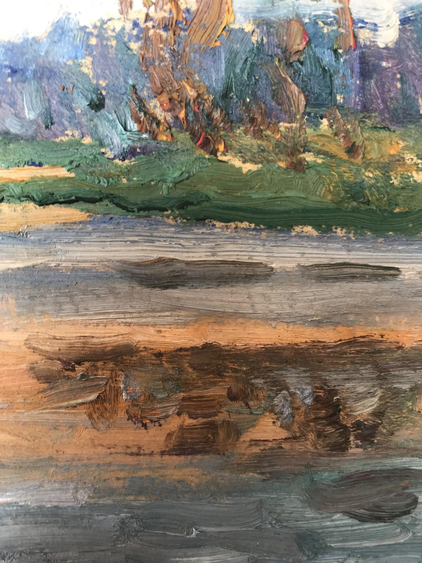 Oil painting By the evening Unknown artist