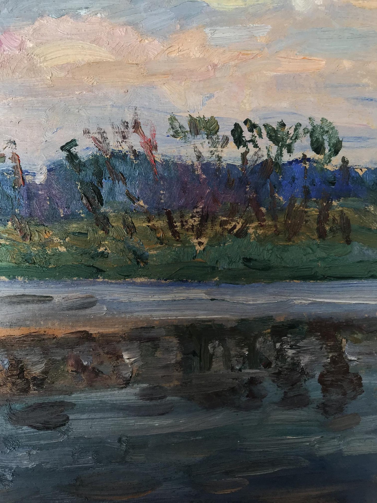 Oil painting By the evening Unknown artist