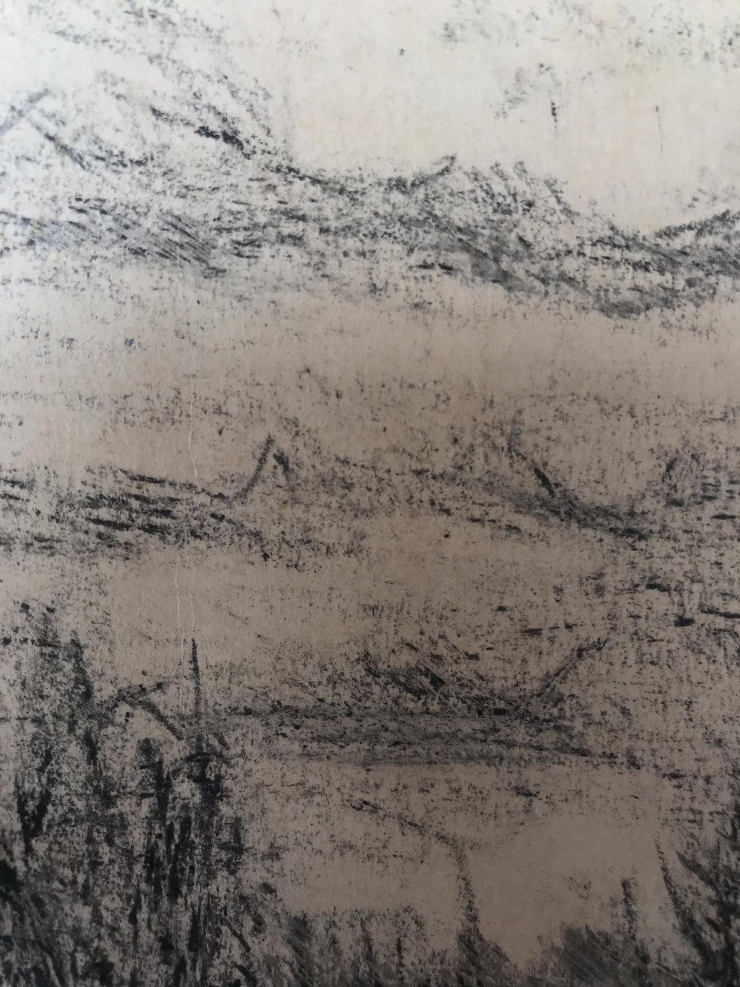 Graphic painting Winter forest Unknown artist