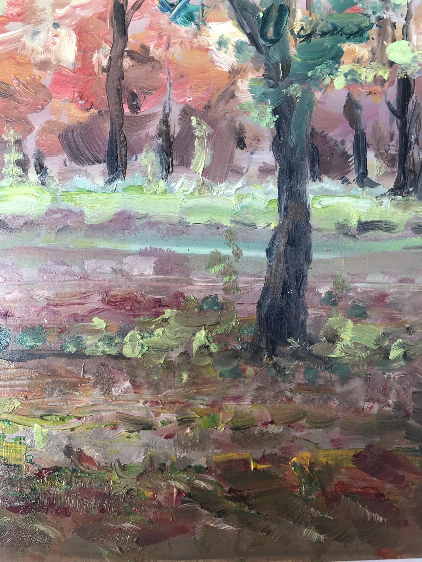 Oil painting Forest park Nesterova A.