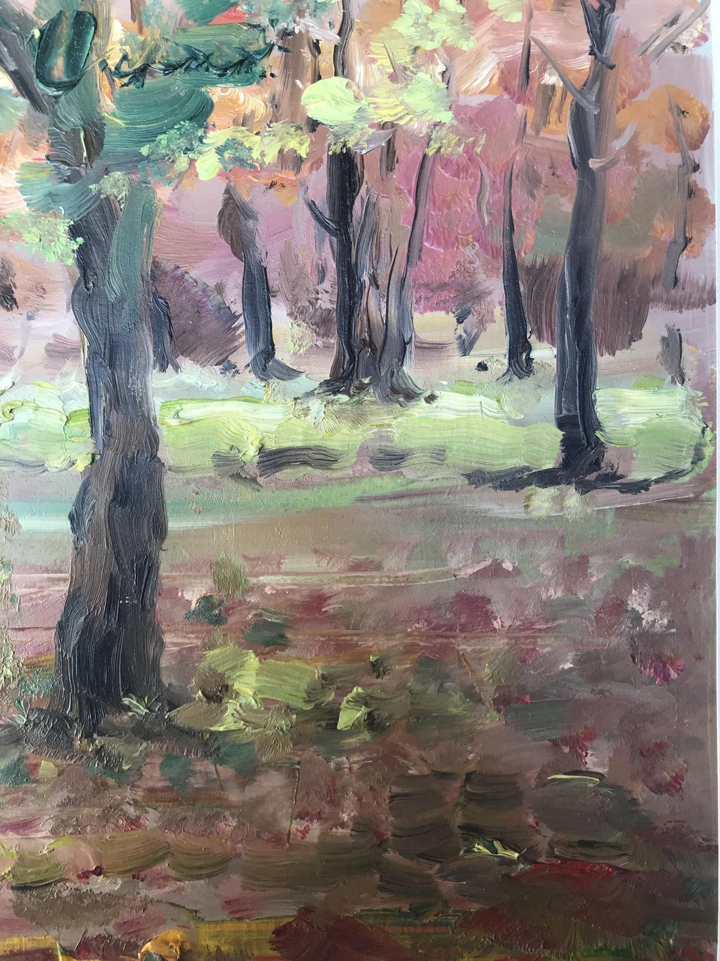 Oil painting Forest park Nesterova A.