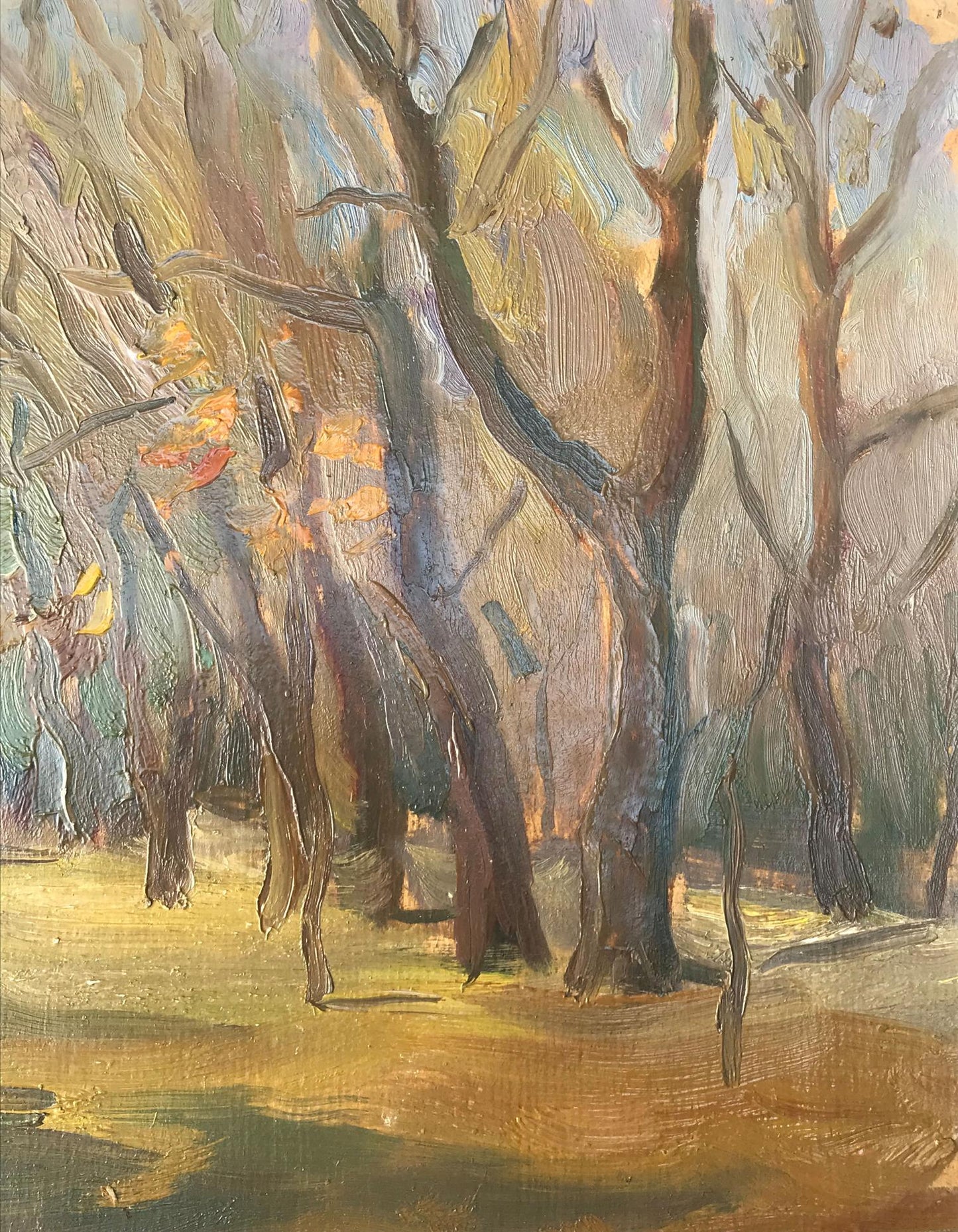 Oil painting Autumn forest Unknown artist