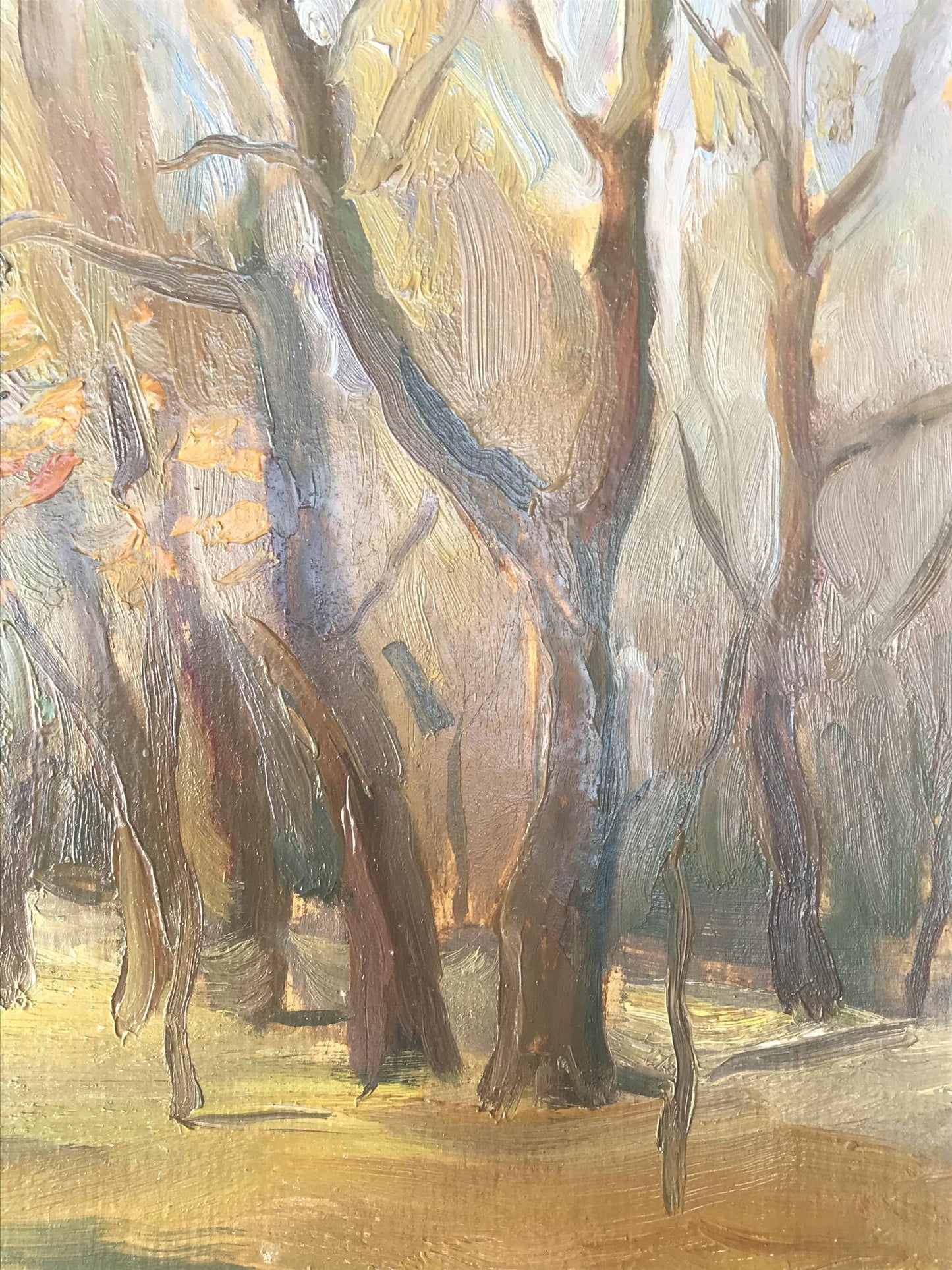 Oil painting Autumn forest Unknown artist