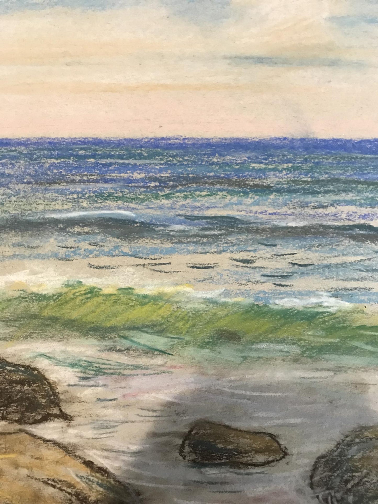 Pencils painting Sea Nature Landscape