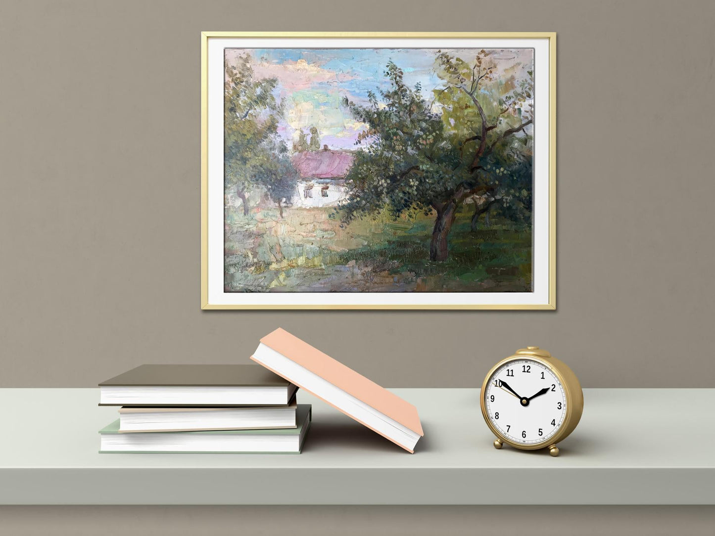 Oil painting Apple tree