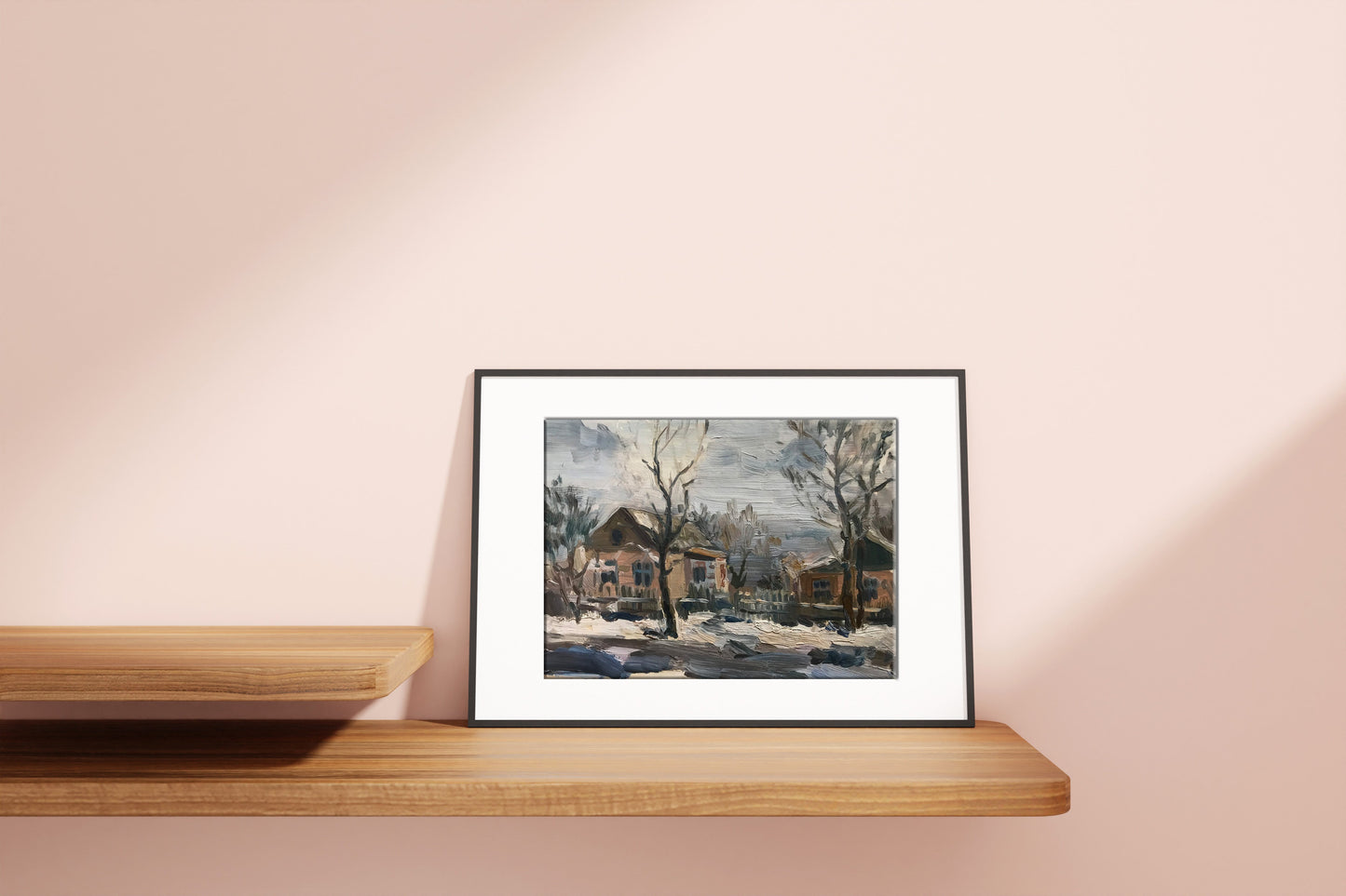 Oil painting Winter morning Unknown artist