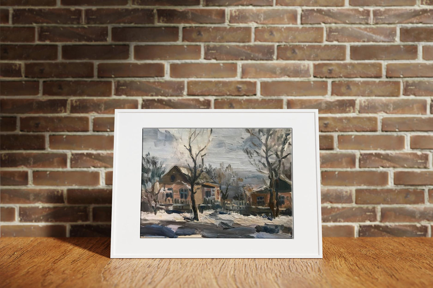 Oil painting Winter morning Unknown artist