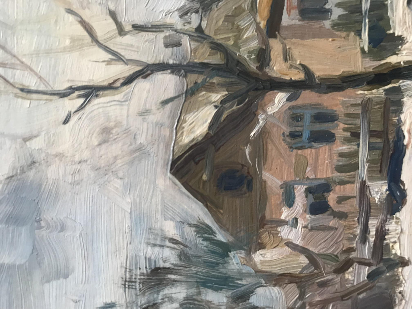 Oil painting Winter morning Unknown artist