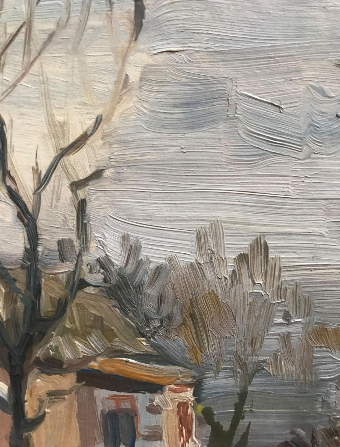 Oil painting Winter morning Unknown artist