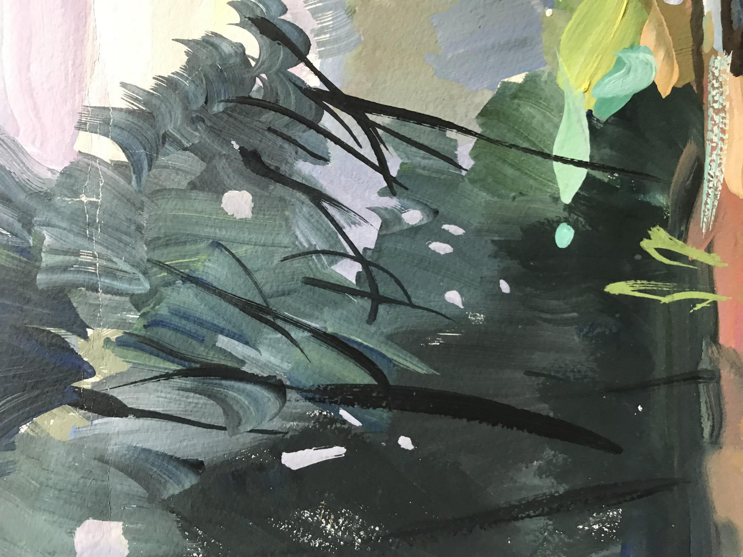 Oil painting By the pond Unknown artist