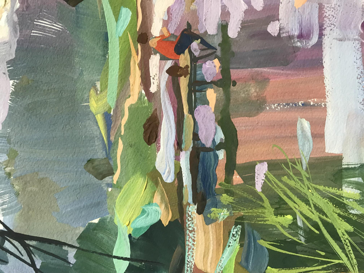 Oil painting By the pond Unknown artist