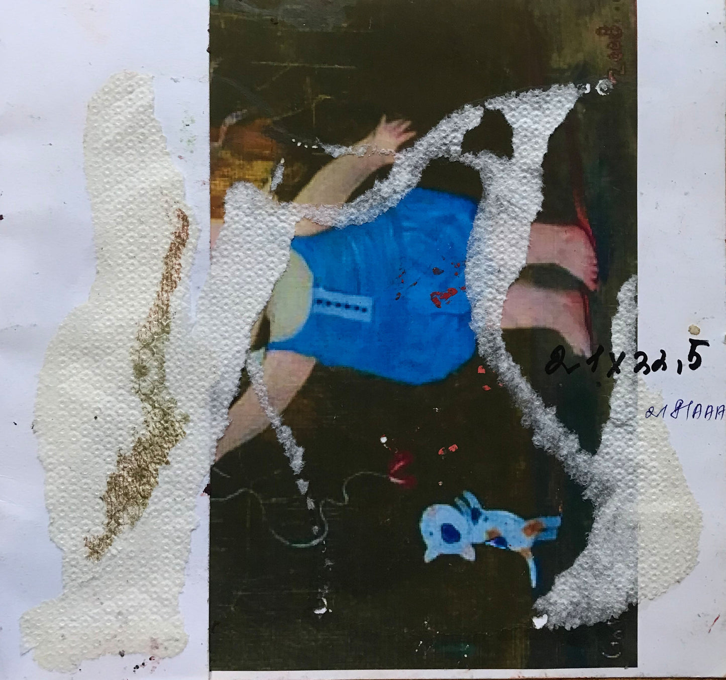 Acrylic painting Girl near poppies Unknown artist