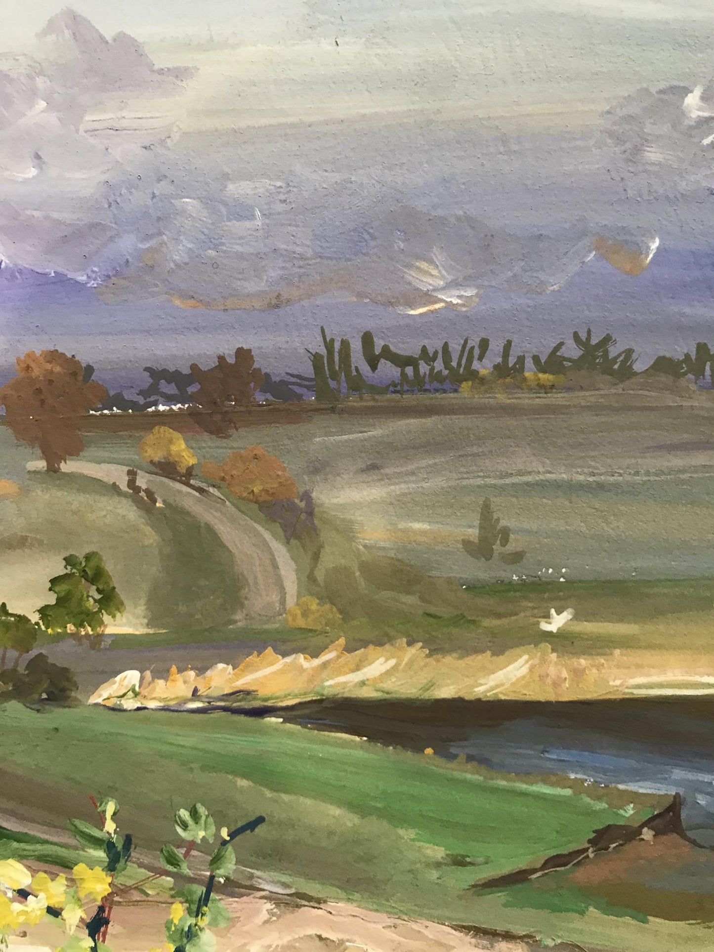 Oil painting It's raining Unknown artist
