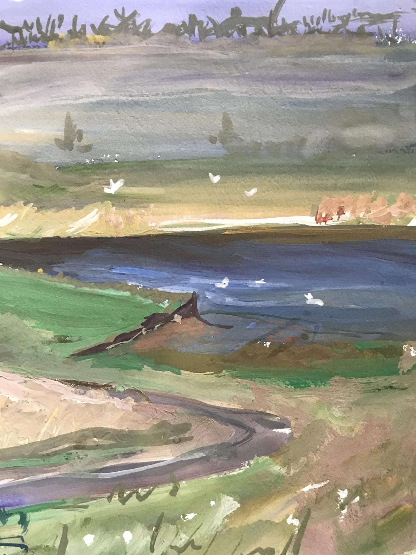Oil painting It's raining Unknown artist
